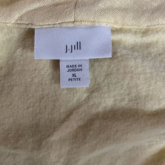 J.Jill- Women’s Butter Yellow Knit Long Sleeve Tunic Henley Button Top, XL P - Picture 3 of 11